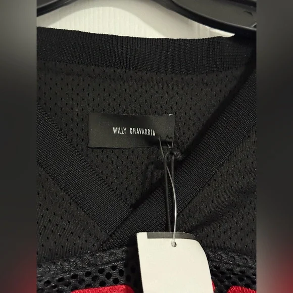 Willy Chavarria men’s mesh football jersey size L - Picture 12 of 13